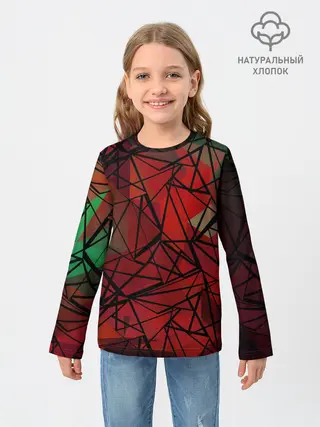 Детский лонгслив / Абстрактный геометрический