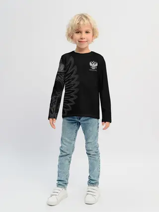 Детский лонгслив / Russia | Black Side