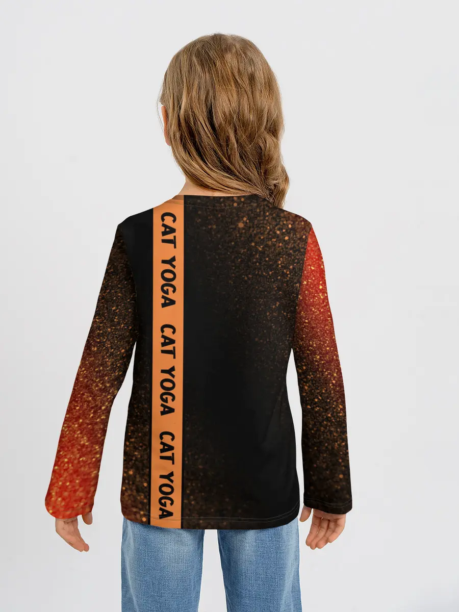 Детский лонгслив / Йога Кошка - Шум