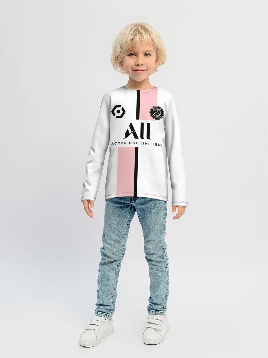 Детский лонгслив / Месси форма гостевая ПСЖ 21/22