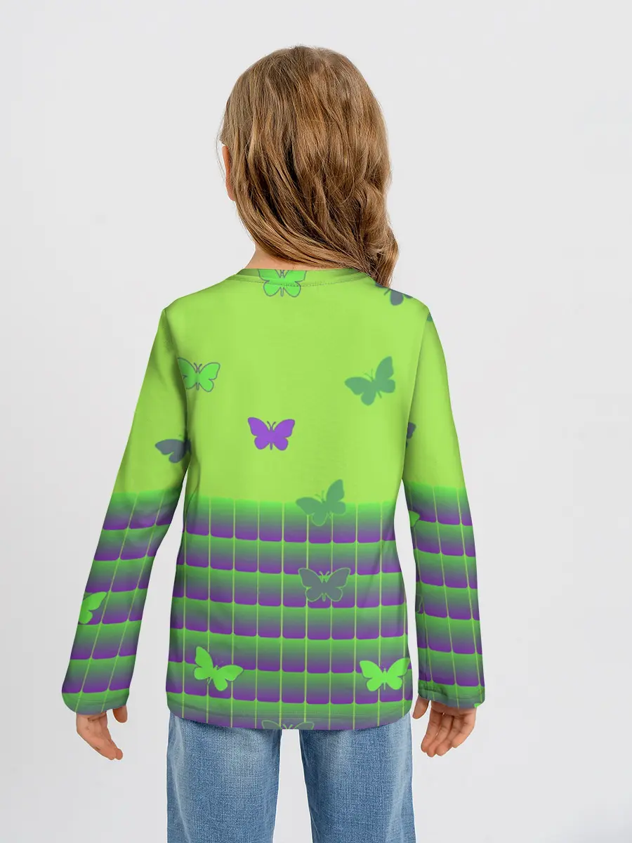 Детский лонгслив / Бабочки