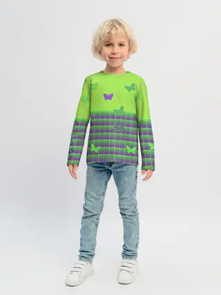 Детский лонгслив / Бабочки