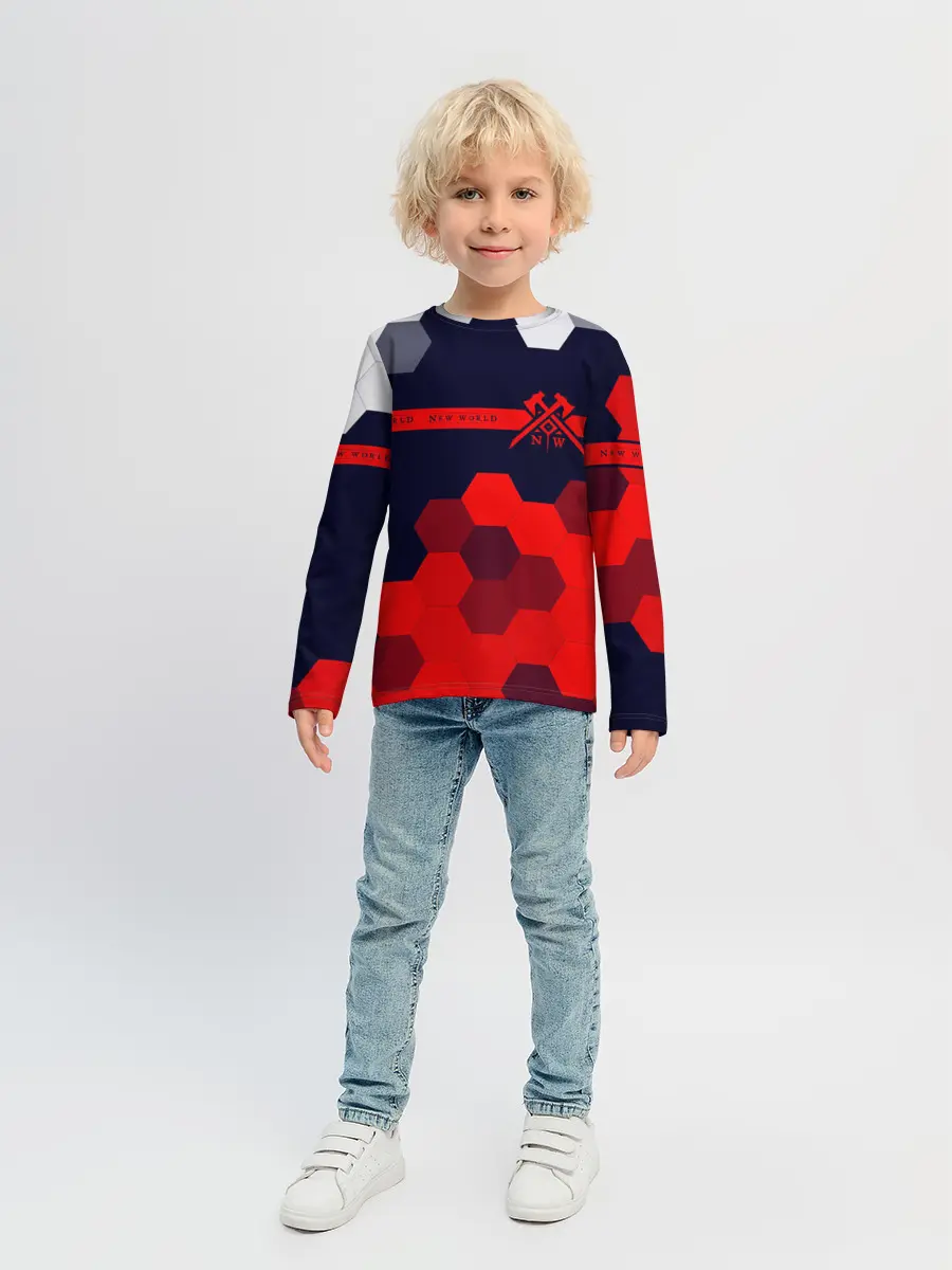 Детский лонгслив / New World - Соты