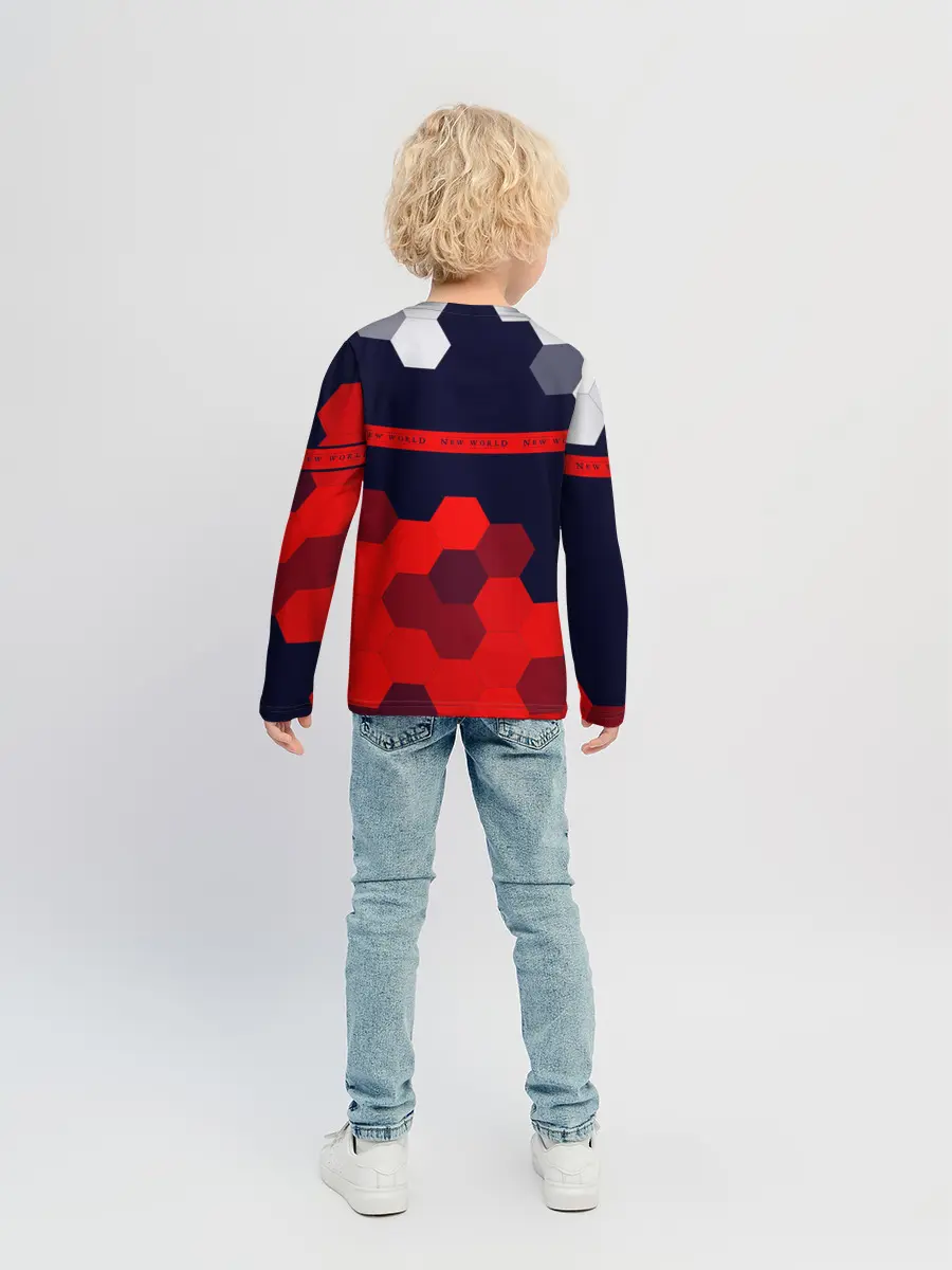 Детский лонгслив / New World - Соты