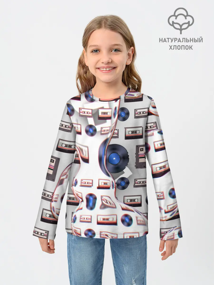 Детский лонгслив / дискотека 80