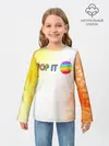 Детский лонгслив / Поп Ит - Кружок - Разводы