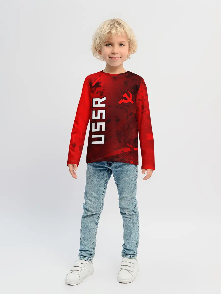 Детский лонгслив / USSR - Серп и Молот - Краска