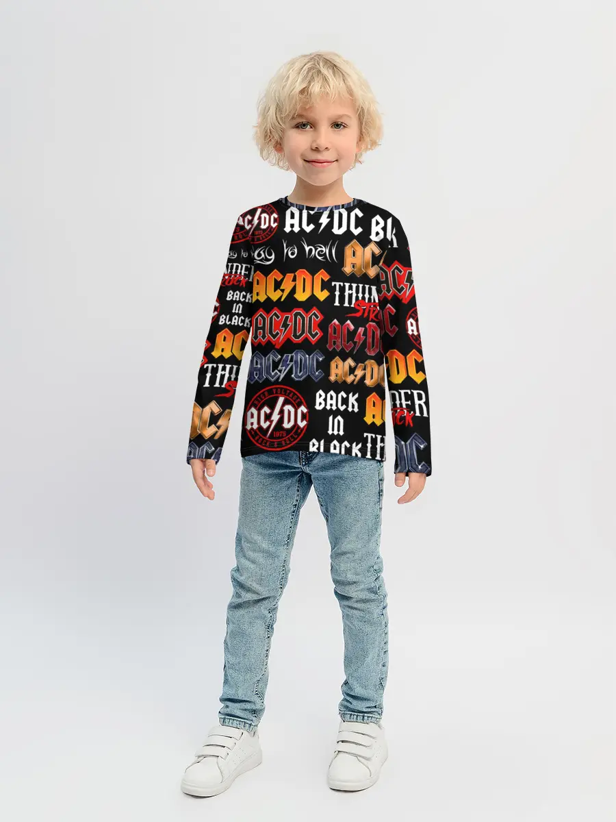 Детский лонгслив / AC DC LOGOBOMBING