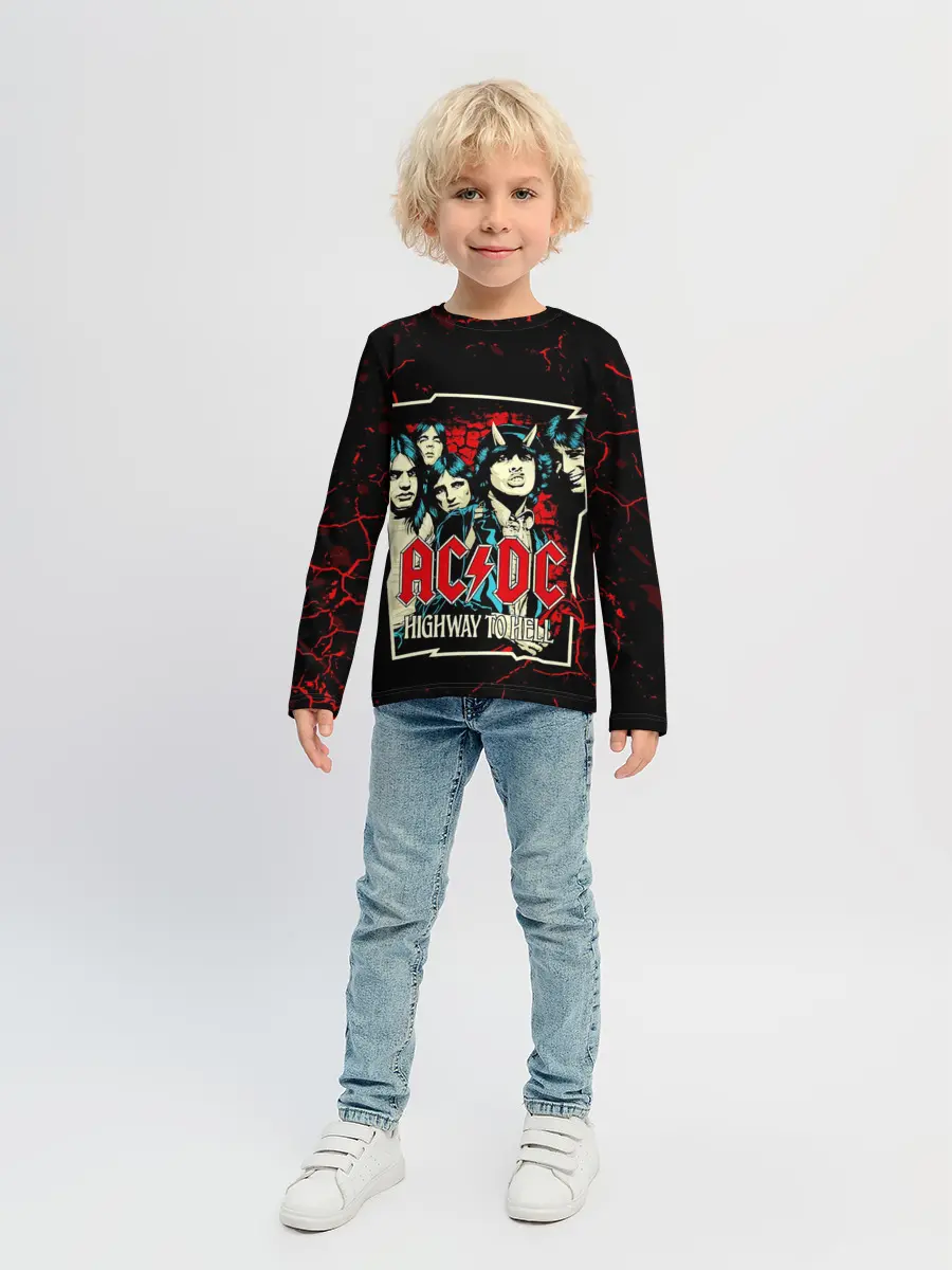 Детский лонгслив / AC DC HIGHWAY TO HELL
