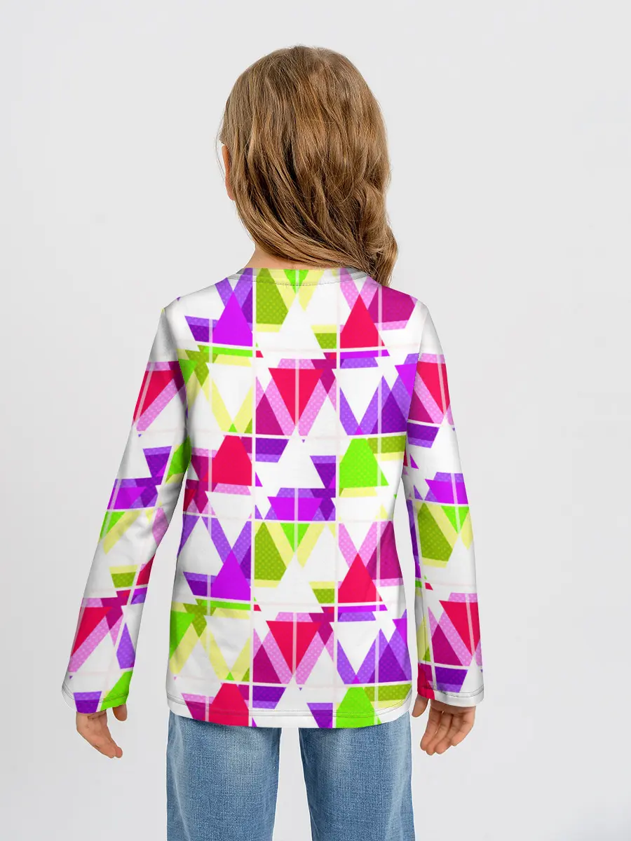 Детский лонгслив / Абстрактный яркий узор