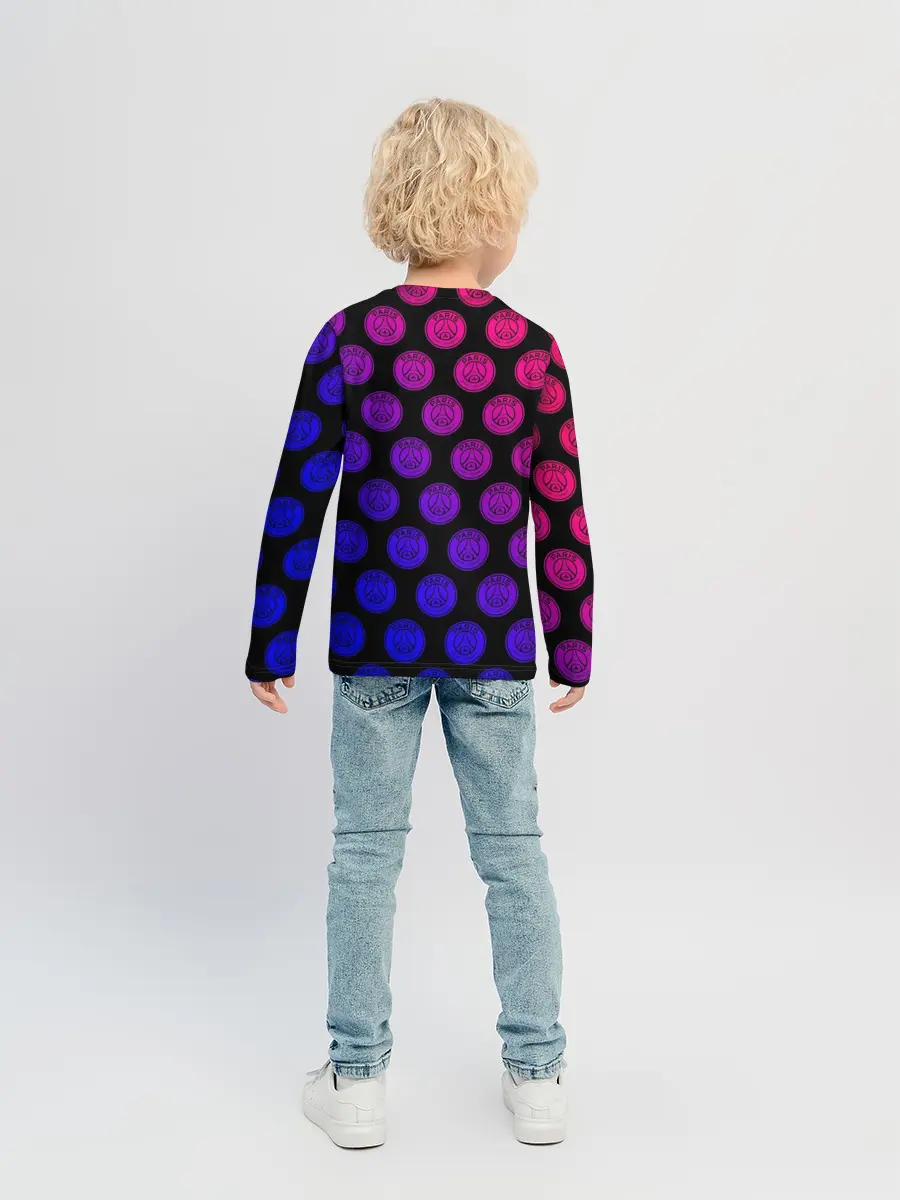 Детский лонгслив / ПСЖ Неон