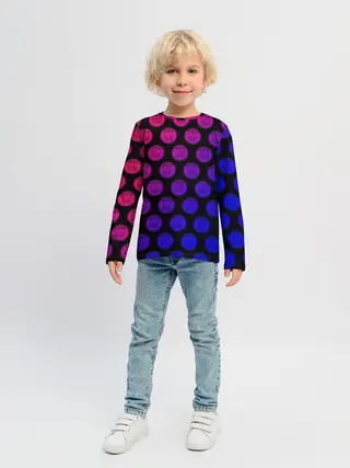 Детский лонгслив / ПСЖ Неон