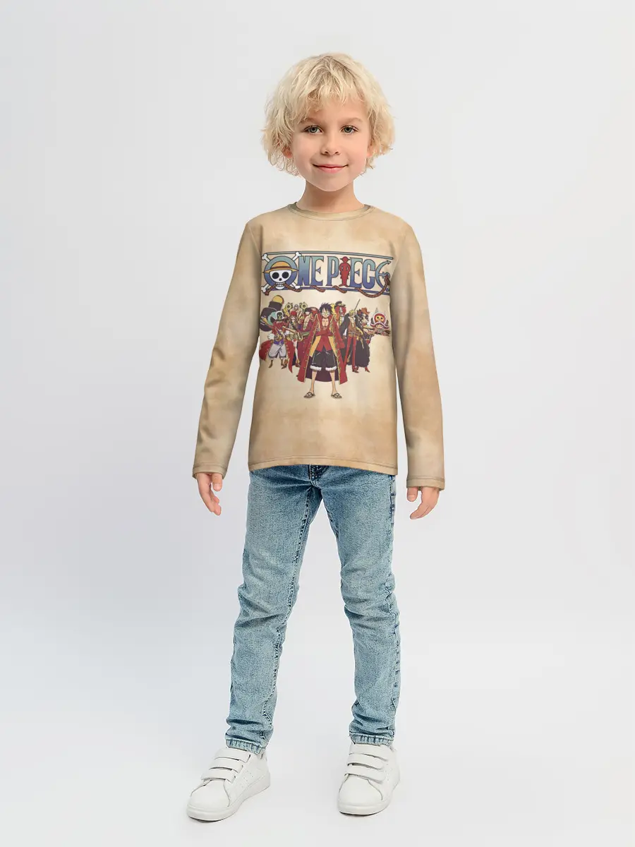 Детский лонгслив / Персонажи One Piece. Большой куш