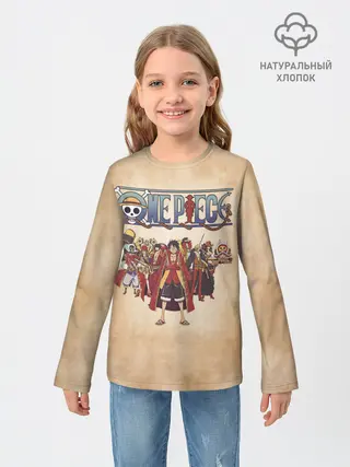 Детский лонгслив / Персонажи One Piece. Большой куш