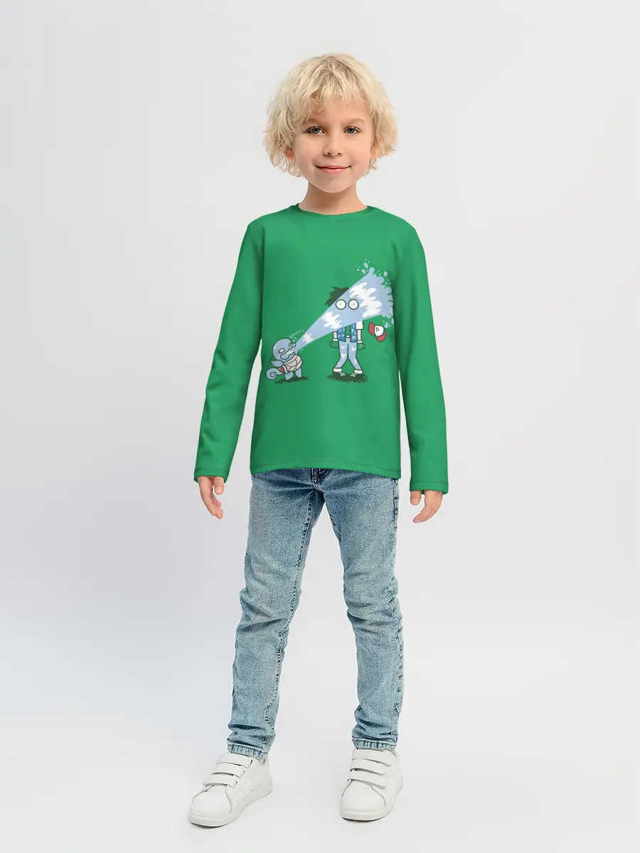 Детский лонгслив / Неугомонный Сквиртл