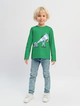 Детский лонгслив / Неугомонный Сквиртл