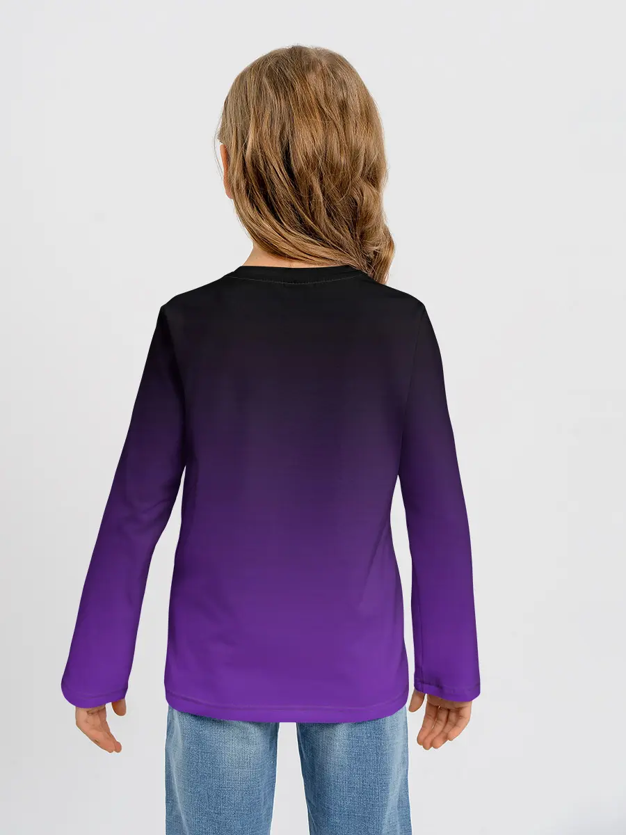 Детский лонгслив / Ночной градиент | Фиолетовый