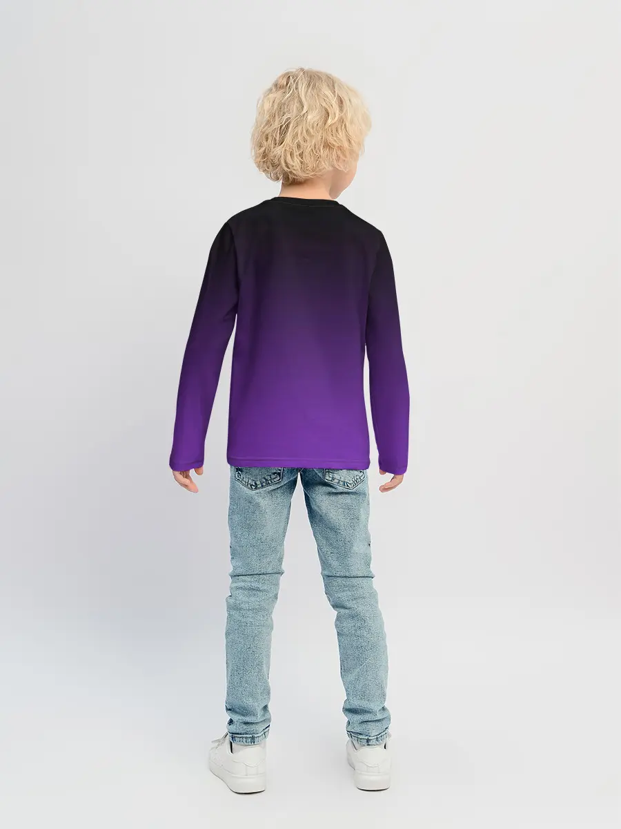 Детский лонгслив / Ночной градиент | Фиолетовый