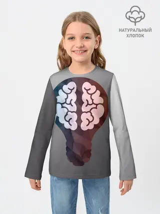 Детский лонгслив / Прокачай мозги