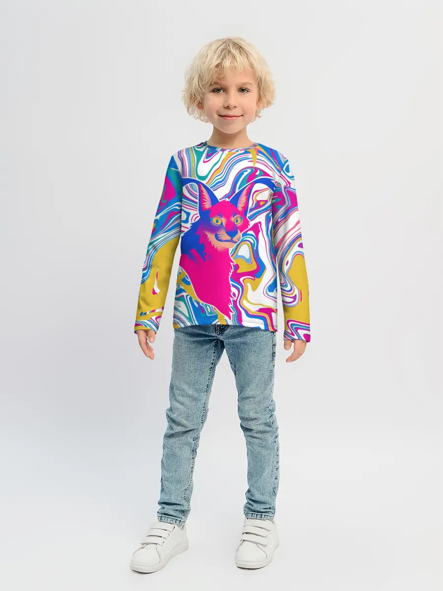 Детский лонгслив / Floppa Art