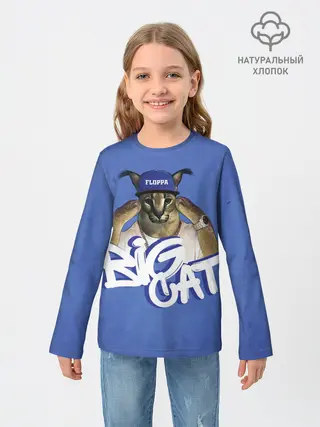 Детский лонгслив / Big Cat Floppa