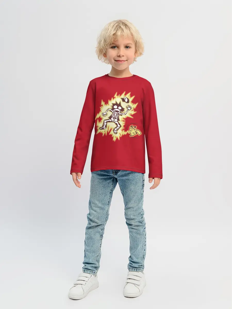 Детский лонгслив / Знакомство с Пикачу