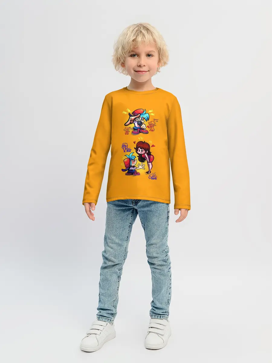 Детский лонгслив / Boyfriend and Girlfriend FNF