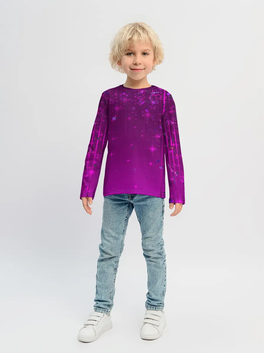 Детский лонгслив / Абстрактный фон фуксия