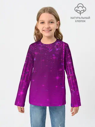 Детский лонгслив / Абстрактный фон фуксия