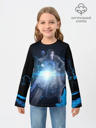 Детский лонгслив / Баджи На Байке
