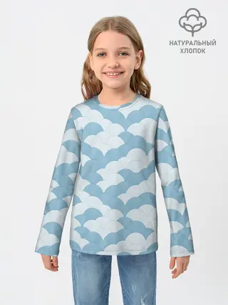 Детский лонгслив / Абстрактные волны