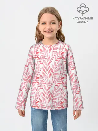 Детский лонгслив / Пастельные растения