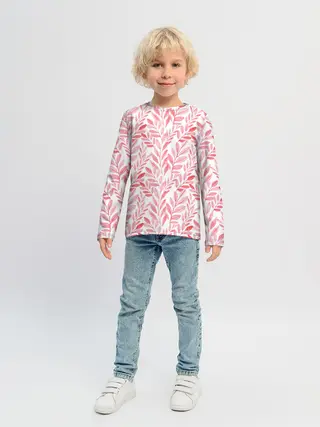 Детский лонгслив / Пастельные растения