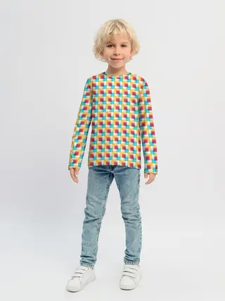 Детский лонгслив / Красочные кубы