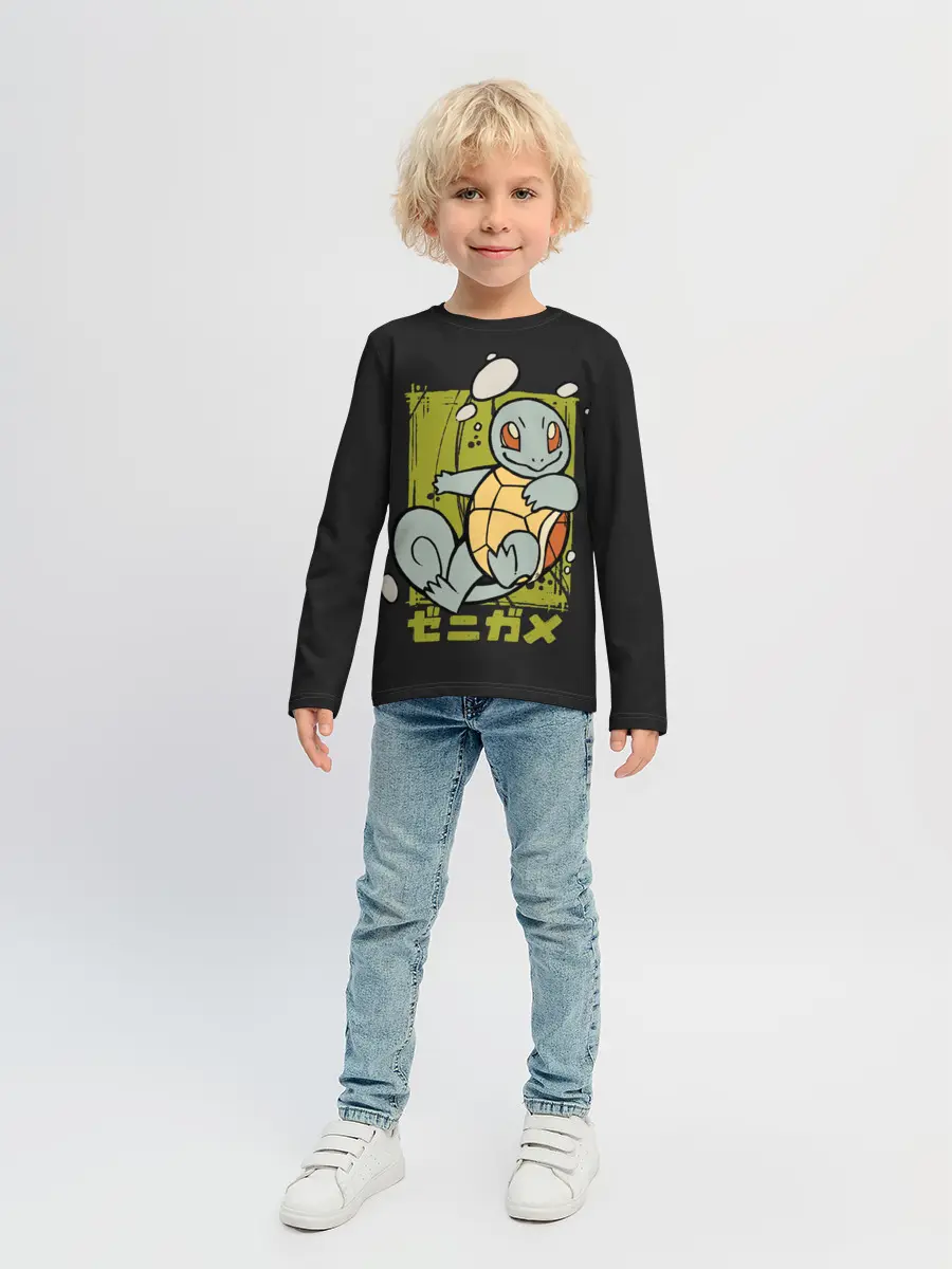 Детский лонгслив / Пузырьки Сквиртла