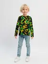 Детский лонгслив / Абстрактный желто-зеленый узор