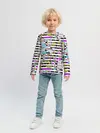 Детский лонгслив / Полосатый абстрактный узор