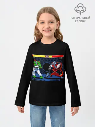 Детский лонгслив / Черепашки 8 бит