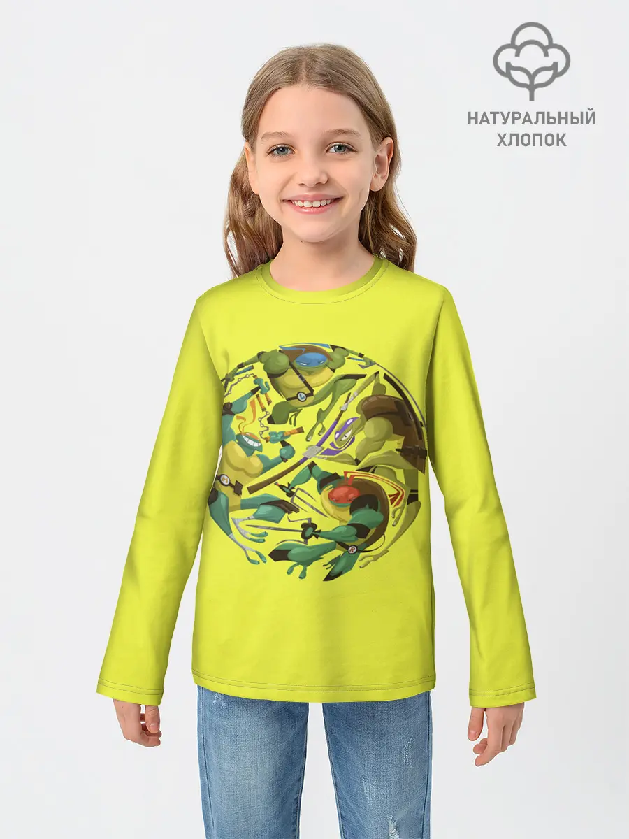 Детский лонгслив / Черепашья банда