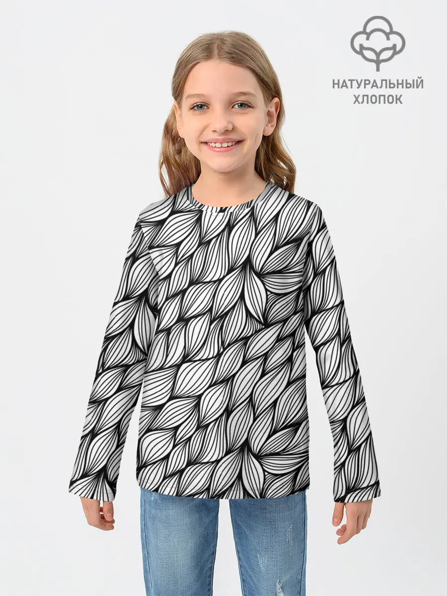Детский лонгслив / Лепестки