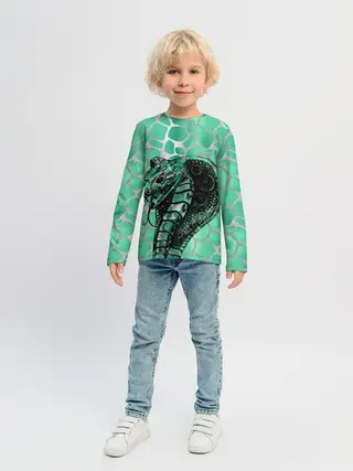 Детский лонгслив / Кобра. Змеиный стиль