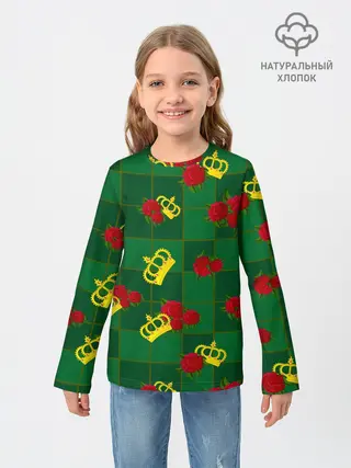 Детский лонгслив / Короны и розы