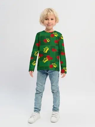 Детский лонгслив / Короны и розы