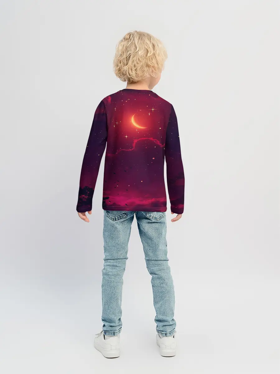 Детский лонгслив / СКАЗОЧНАЯ НОЧЬ 2 КРАСНЫЙ