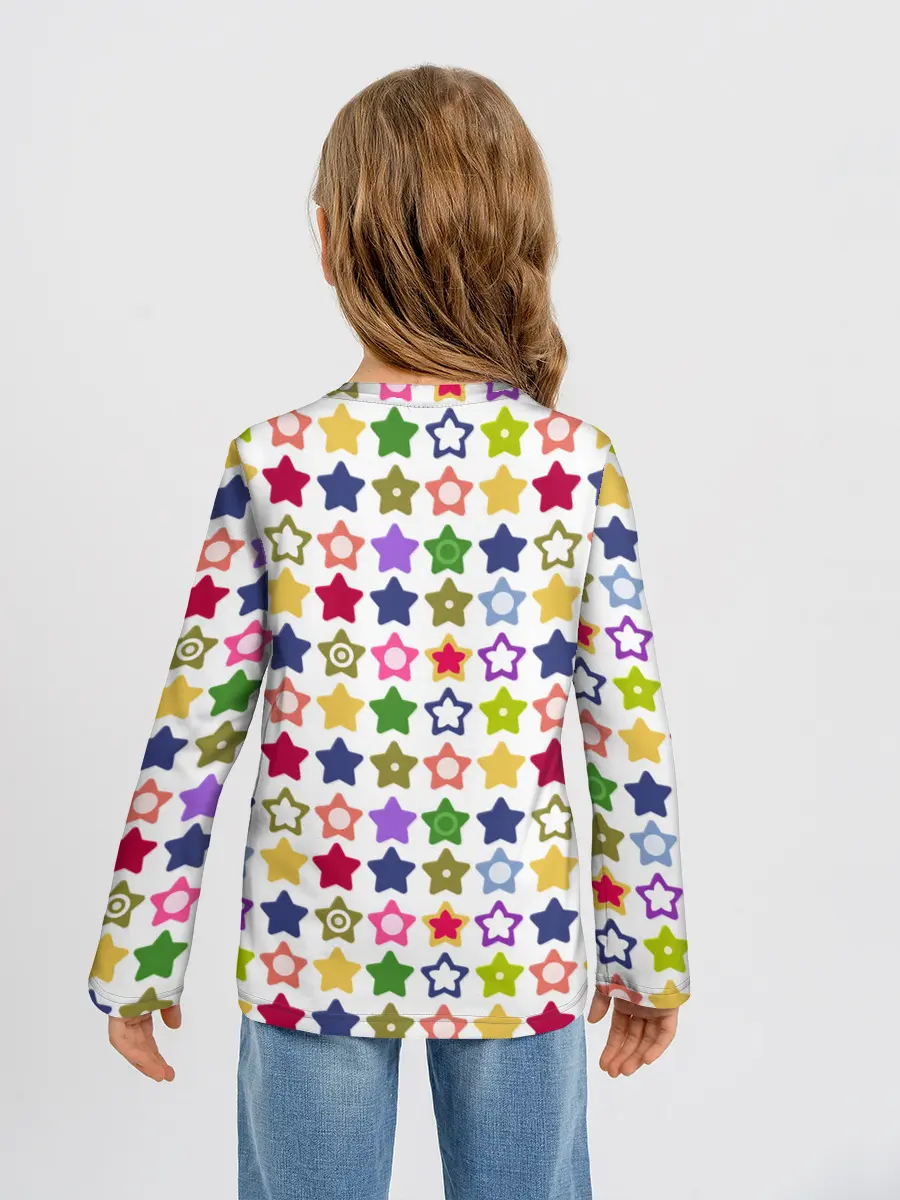 Детский лонгслив / Разноцветные звездочки