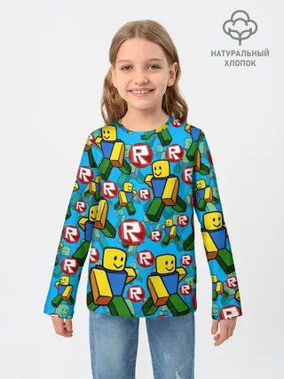 Детский лонгслив / ROBLOX / РОБЛОКС / NOOB / НУБ
