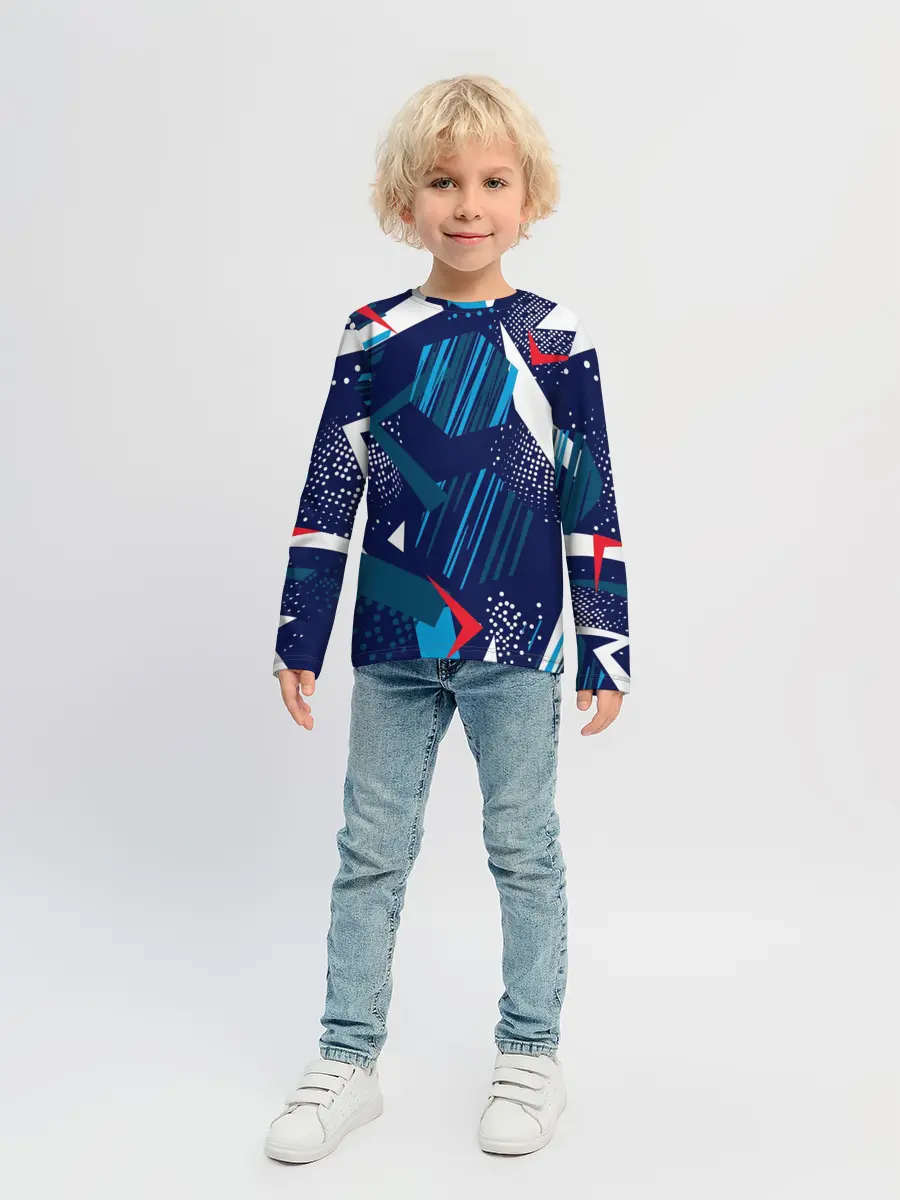 Детский лонгслив / Геометрия