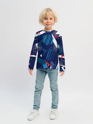 Детский лонгслив / Геометрия