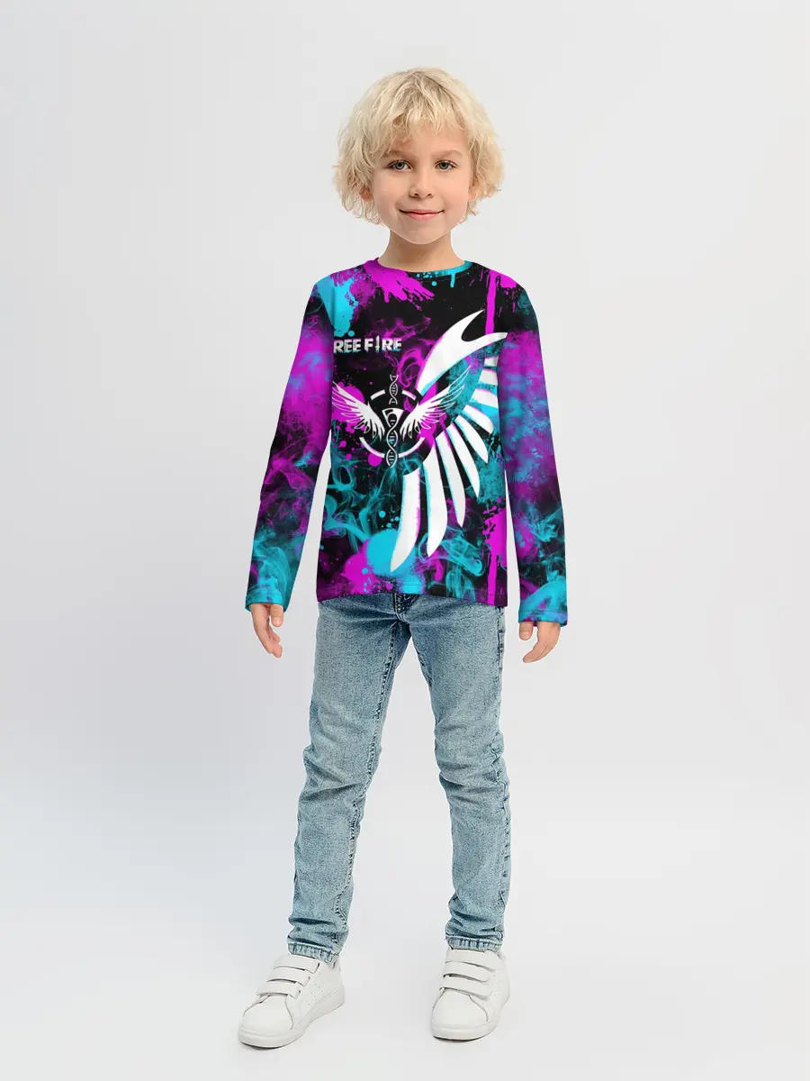 Детский лонгслив / FREE FIRE NEON