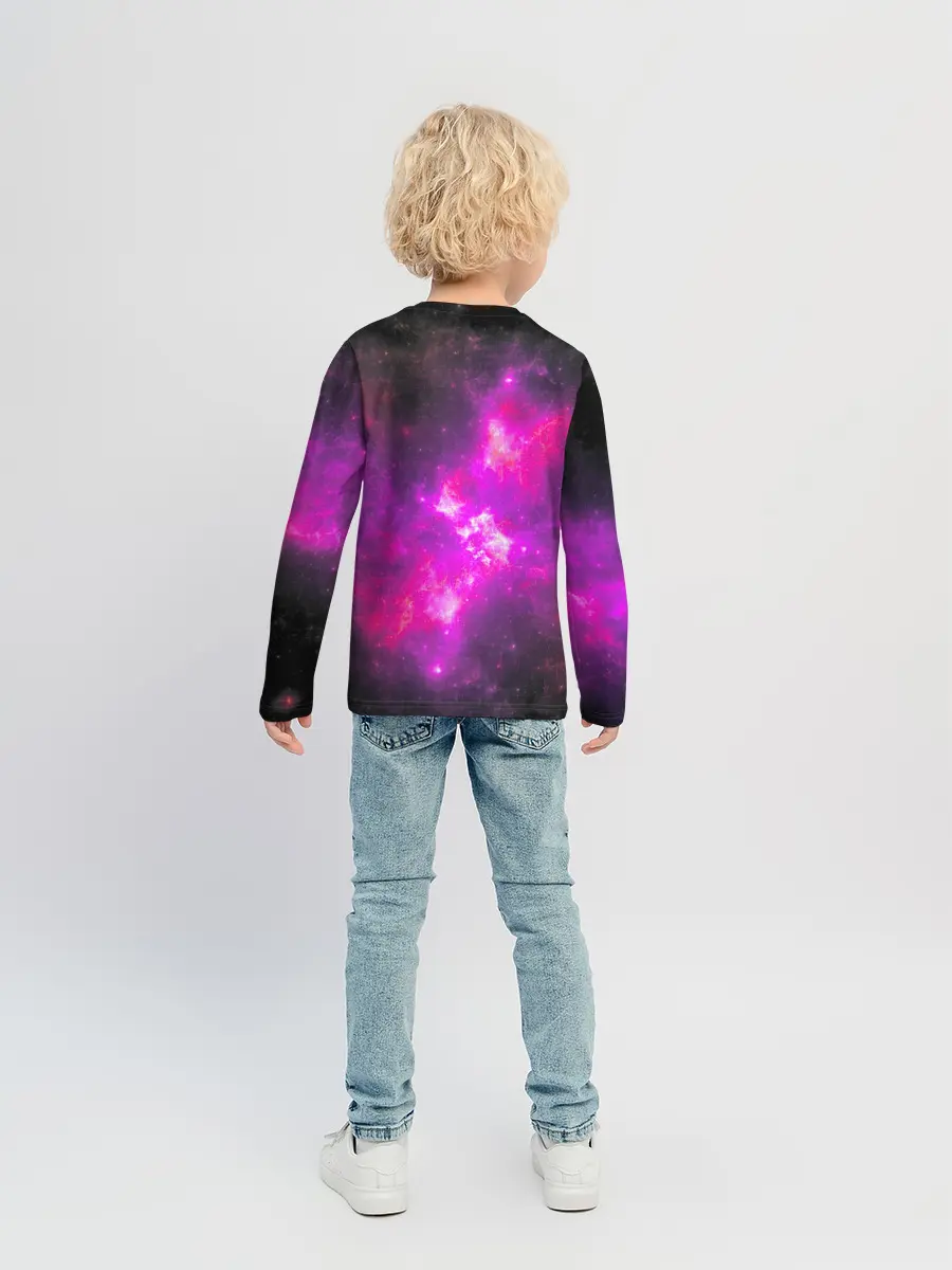 Детский лонгслив / Аниме Девушка | Розовый Космос